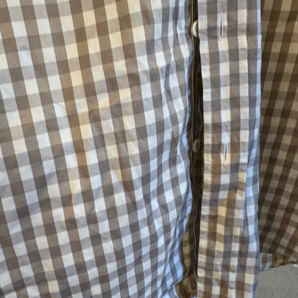 Bugatchi Brown And White Checkered Button-Up Shir… - image 4
